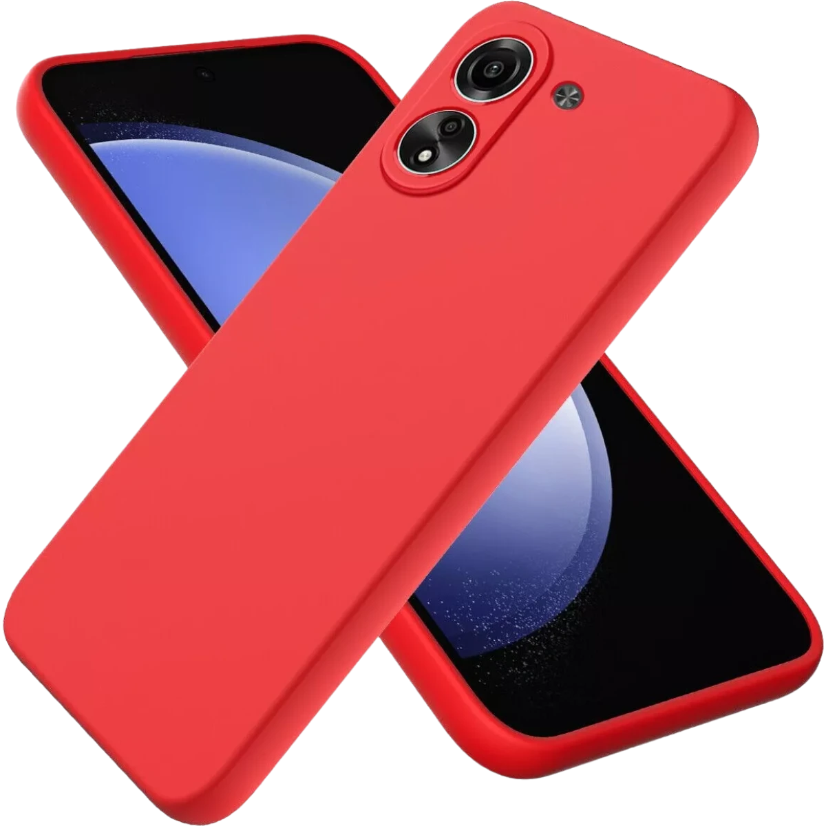 Silicon case protect lens for Xiaomi Poco C65 Red