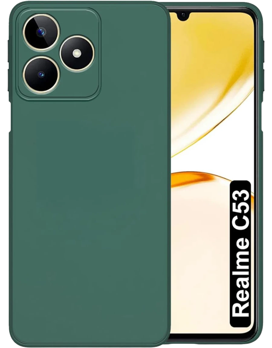 Matt TPU case protect lens for Realme C53 Forest Green