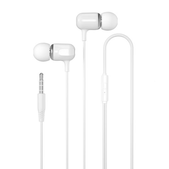 XO wired earphones EP31 jack 3,5mm 1,20μ white