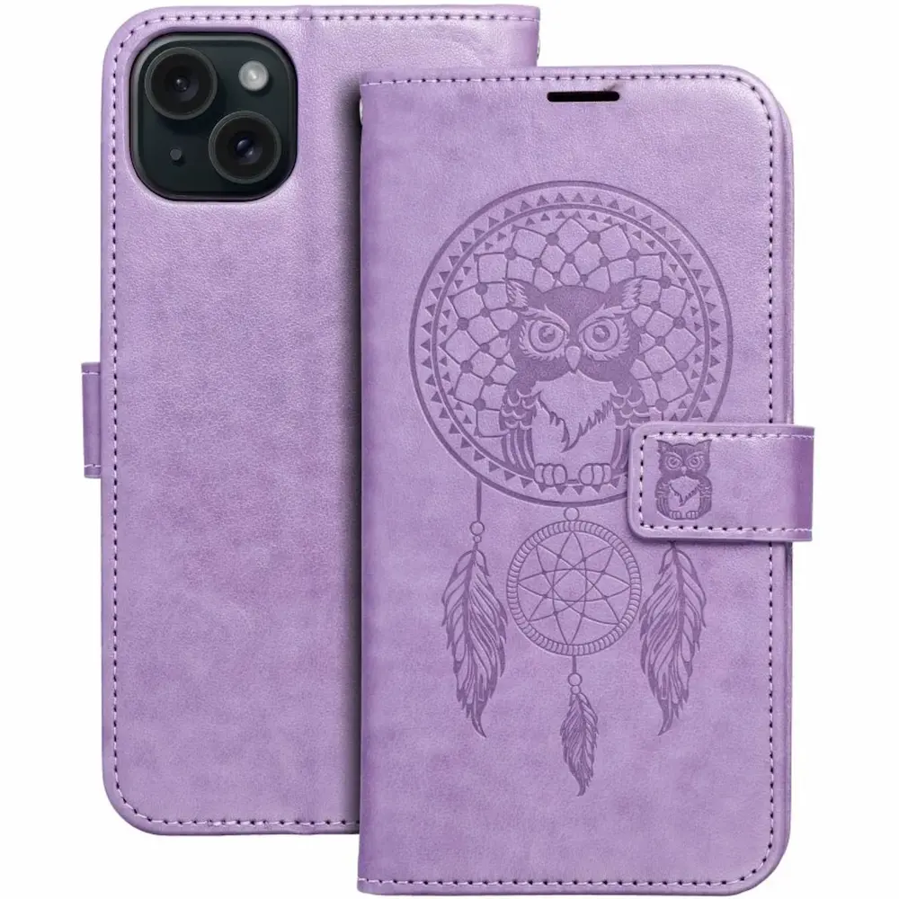 Smart Mezzo Wallet case for iPhone 15 Plus Dreamcatcher Purple