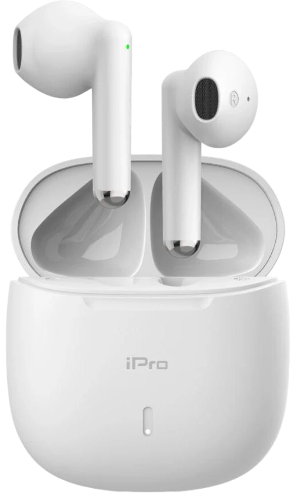 iPro TW100 Bluetooth Handsfree Ακουστικά με Θήκη Φόρτισης Λευκό