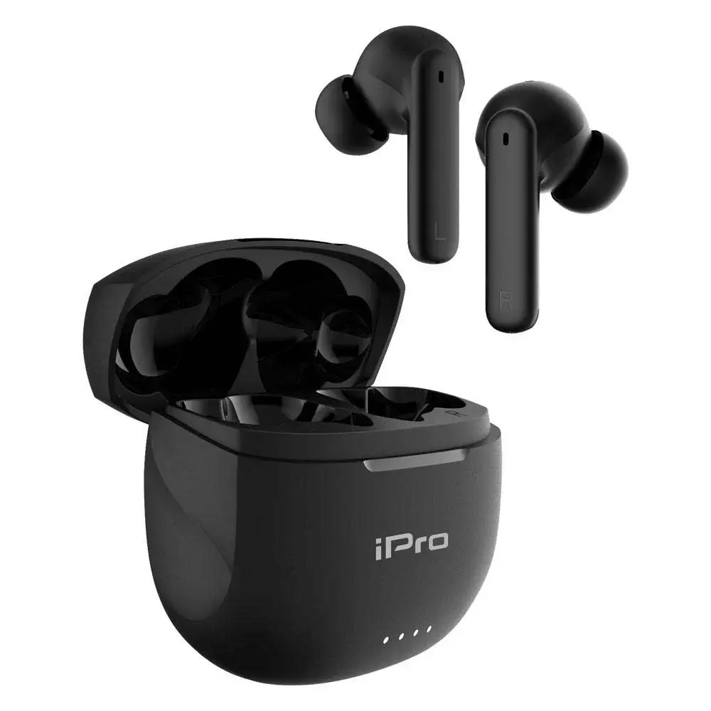 iPro TW300 In-ear Bluetooth Handsfree Ακουστικά με Θήκη Φόρτισης Μαύρο
