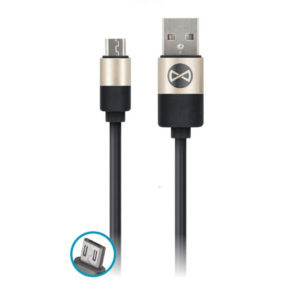 Forever Regular USB 2.0 to micro USB Cable Μαύρο 1m (GSM032573)