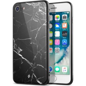 TPU case for iPhone SE 2020/8/7 Black Marble