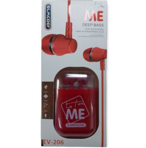 Elmcoei earphones EV-206 jack 3,5mm Red