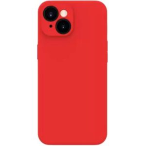 Silicon case protect lens for iPhone 14 red