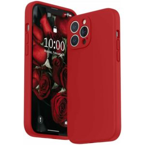Silicon case protect lens for iPhone 13 Pro Max red