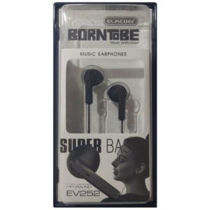 Elmcoei earphones EV-252 Super Bass jack 3,5mm Black