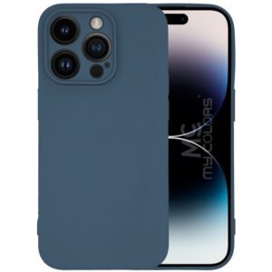 Silicon case protect lens for iPhone 14 Pro dark blue