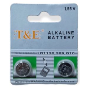 T&E Button Alkaline Battery LR1130-389-G10 (2τμχ)