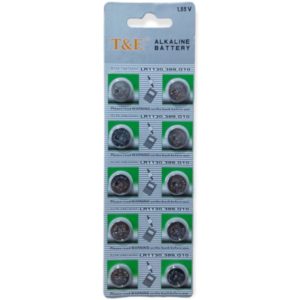 T&E Button Alkaline Battery LR1130-389-G10 (10τμχ)