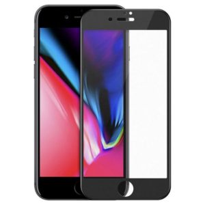 Full Glue Tempered Glass 5D for iPhone SE 2022 / 2020 / 8 / 7 black frame