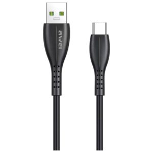 Awei CL-115T USB 2.0 Cable USB-C male - USB-A male Μαύρο 1m