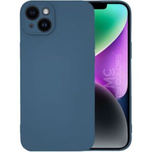 Silicon case protect lens for iPhone 14 Plus dark blue