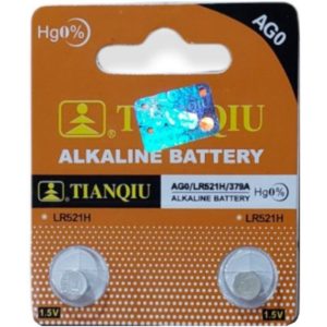 TIANQIU Button Alkaline Battery AG0- LR521H- 379A (2τμχ)