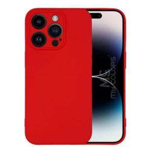 Silicon case protect lens for iPhone 14 Pro Max red