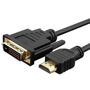 HDMI Male To DVI-D 24+1 Male 1.5m Cable-551/1.5 Gold CAB-H023