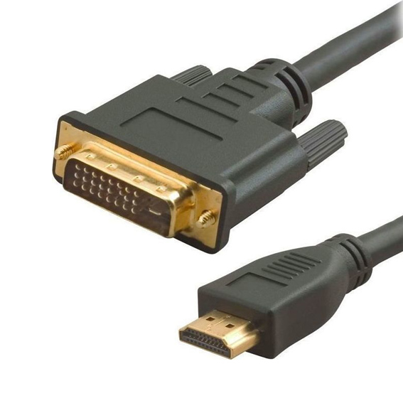 HDMI 1.4 Male 19pin To DVI-D Male 24+1 Cable 3m Gold CAB-H024