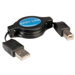 USB CABLE A-B M/M RETRACTABLE 1.2m VALUE 11.99.8812R