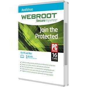 ANTIVIRUS 2016 WEBROOT SECURE ANYWHERE (1ΑΔΕΙΑ/1 ΧΡΟΝΟΣ) ONLY CODE