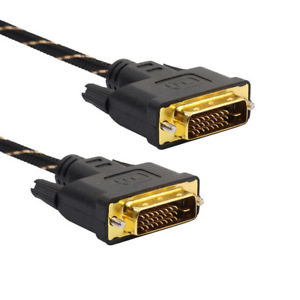 DVI-D MALE 24+1pin TO DVI-D MALE 24+1pin GOLD PLATED CABLE 2m VALUELINE VLCP32000B20