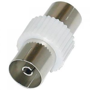 Adaptor TV Cable Female To Female Coaxial Coupler PAL 9.5mm RG6 Βύσμα Μούφα CX F/F V008