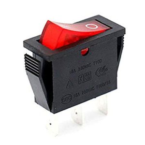 Power Switch On/Off 16A 2P RK1-11 Red Διακόπτης Τροφοδοσίας Κόκκινος