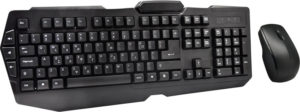 Πληκτρολόγιο Ασύρματο & Ποντίκι Οπτικό Μαύρο Wireless Keyboard & Optical Mouse Black Powertech PT-696