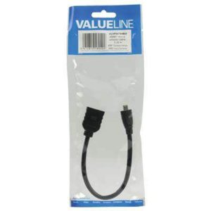 VALUELINE VLVP34790B02 HDMI 1.4 A FEMALE TO HDMI D MICRO MALE CABLE 0.20m