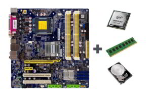 TOWER ATX PC FOXCONN Q45M CPU INTEL 2.6 DUAL CORE RAM 2GB DISK 160GB Ε5300