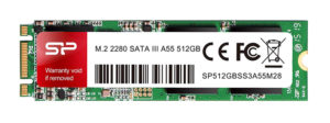 512Gb Σκληρός Δίσκος Εσωτερικός Silicon Power Hard Disk Solid State Drive SSD M.2 2.5 2280 A55