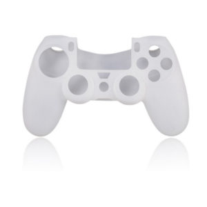 PRO SOFT SILICONE PROTECTIVE DUALSHOCK 4 COVER RIBBED GRIP TRANSPARENT/WHITE ASSECURE (PS4)