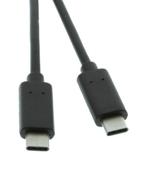 POWERTECH CAB-UC009 USB 2.0 TYPE-C CABLE MALE TO USB C MALE BLACK 1m TYPE C