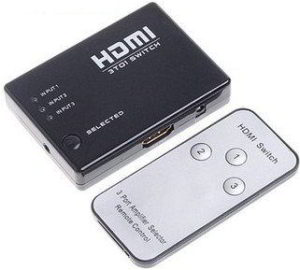 FTT14-018 HDMI 1.4 19pin 3 PORT SWITCH ADAPTER M/F MULTIMEDIA FULL HD & REMOTE