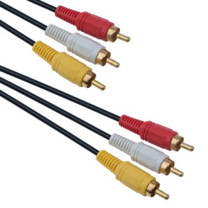 RCA CABLE 3 X MALE TO 3 X RCA MALE 5m AUDIO-VIDEO-AV CABLE GOLD HQB-004-5 CAB-R006 18120