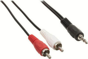 VALUELINE VLAP22200B1.5 JACK 3.5 MALE TO 2 X RCA MALE CABLE 1.5m CABLE VLAP 22200 B1.5