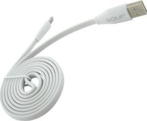 GOLF GF-FUCM USB A 2.0 FLAT CABLE MALE TO USB MALE B MICRO 1m WHITE GFFUCM