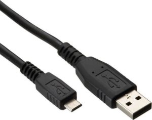 POWERTECH CAB-U001 USB A 2.0 CABLE MALE TO USB MALE B MICRO 1.8m BLACK NG-MICROUSB-2M