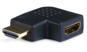 POWERTECH CAB-H036 ADAPTOR GOLD HDMI 1.4V 19pin FEMALE TO HDMI MALE 90 BLACK ΜΟΥΦΑ ΓΩΝΙΑΚΗ