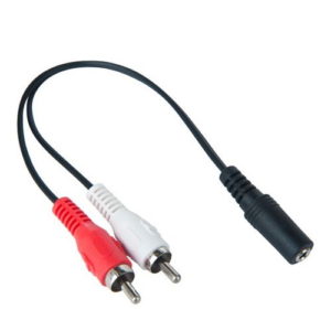 Jack 3.5 Female To 2 X RCA Male Cable 0.2m Καλώδιο Ήχου CAB-R015