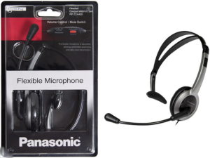 Ακουστικό & Μικρόφωνο Τηλεφώνου Panasonic RP-TCA430E-S Telephone Headphones Jack 3.5 Black