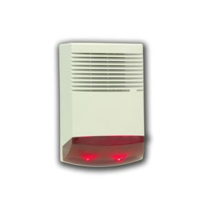 BS-1 120dB OUTDOOR WHITE SIREN WITH RED OPTICAL SIGNALING ΣΕΙΡΗΝΑ ΕΞΩΤΕΡΙΚΗ ΛΕΥΚΗ ΜΕ ΚΟΚΚΙΝΟ ΦΑΡΟ