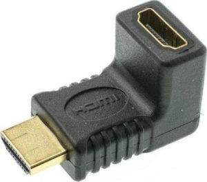 Powertech CAB-H035 Adaptor Gold HDMI 1.4V 19pin Female To Male 90 Black Μούφα Γωνιακή