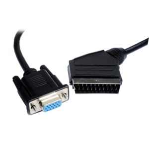 SCART CABLE 2m TO VGA FEMALE SCART 30/2 S008