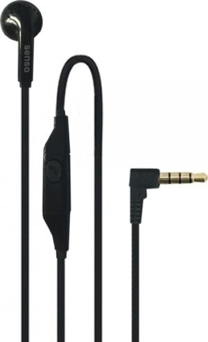 Ακουστικό & Μικρόφωνο Μονοφωνικό Μαύρο Senso SENHFMONOB Headset & Microphone Flat Handsfree Earphone On-Off Black