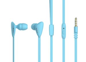 YISON CX380-BL HEADSET & MICROPHONE FLAT HANDSFREE EARPHONES ON/OFF & VOLUME CONTROL BLUE iPHONE-SMART PHONE ΑΚΟΥΣΤΙΚΑ ΜΕ ΜΙΚΡΟΦΩΝΟ ΨΕΙΡΕΣ ΜΠΛΕ