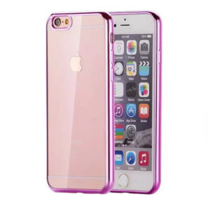 Transparent Silicone Flexible Case Pink Iphone 6 - 6s Διαφανής Ρόζ Θήκη Κίνητού i6 - i6s
