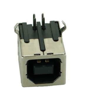 USB 2.0 Type B Metallic Connector Female Silver 90 Adaptor CON-U016 Βύσμα Πλακέτας