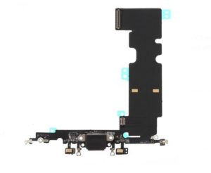 Καλωδιοταινία Φόρτισης & Υποδοχή Ακουστικού Μαύρη iPhone 8 Plus Charging Port Dock Connector Black i8 Plus