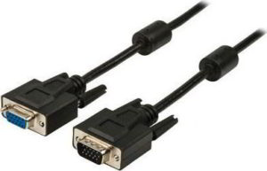 Valueline VLCP59100B10.00 VGA Extension HD Cable 15pin Male - Female 10m 2 Ferittes High Quality Black Καλώδιο Προέκτασης Οθόνης VN-V814-10M